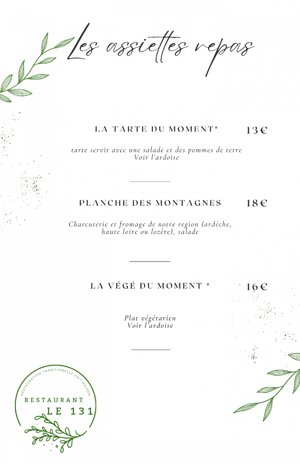 Assiette repas