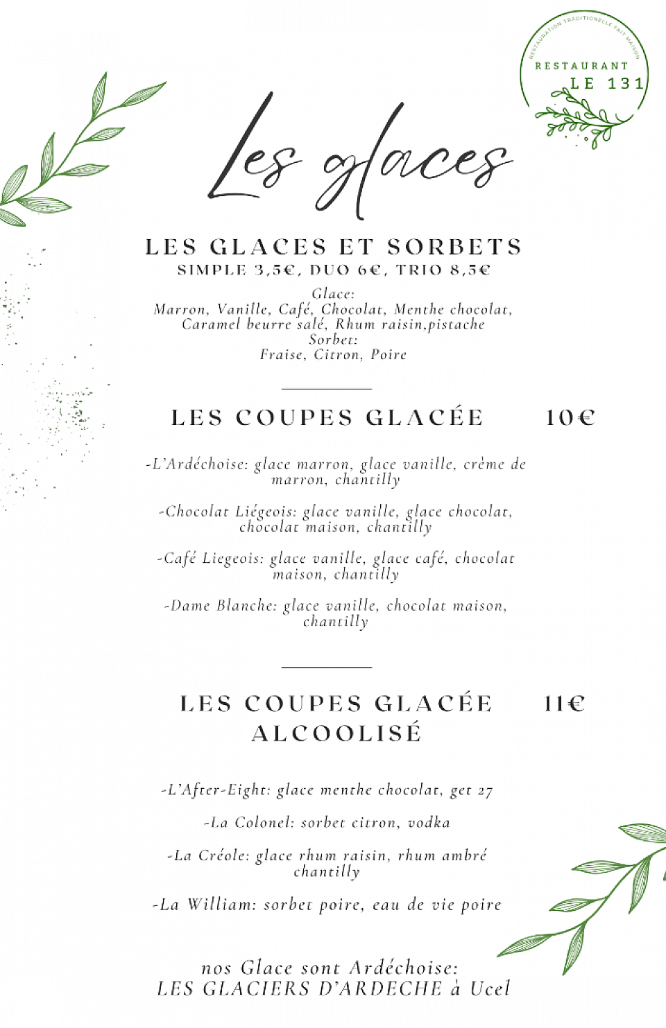 Les glaces