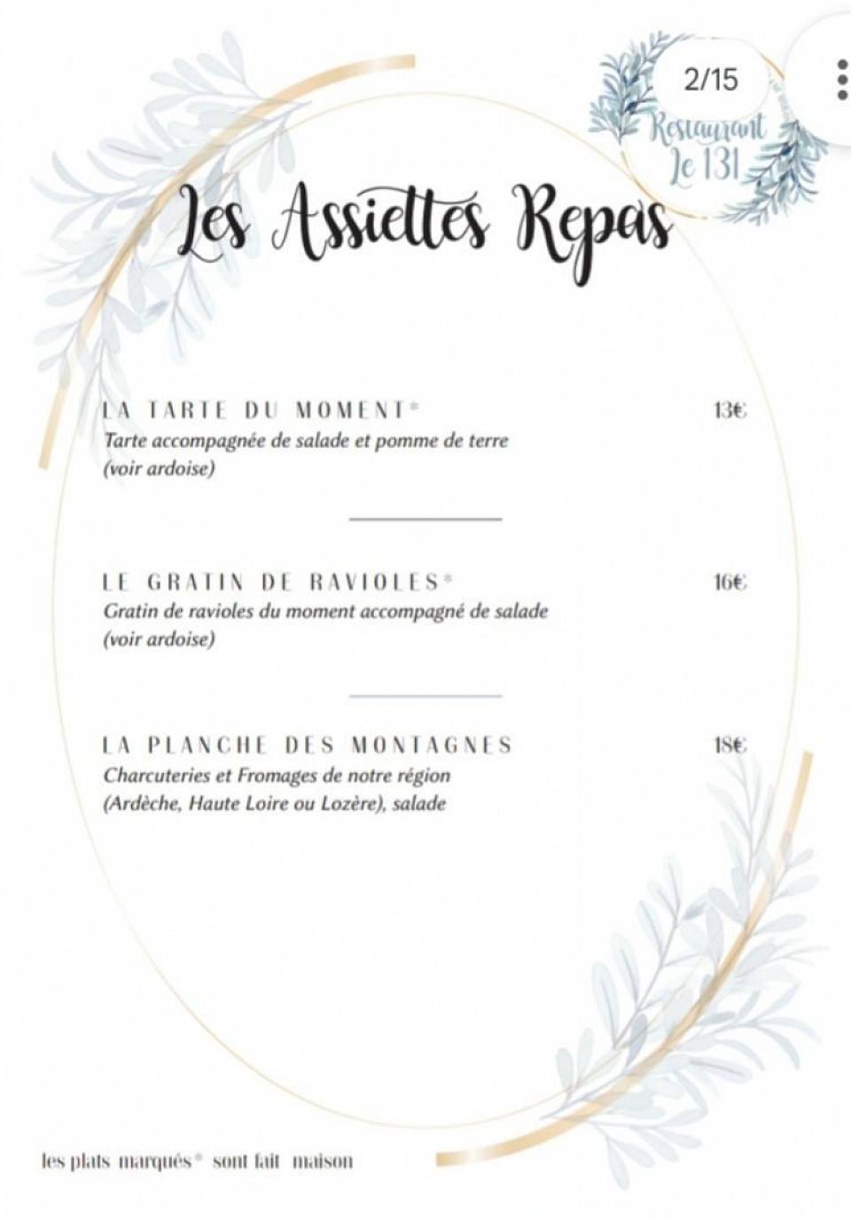 Assiette repas