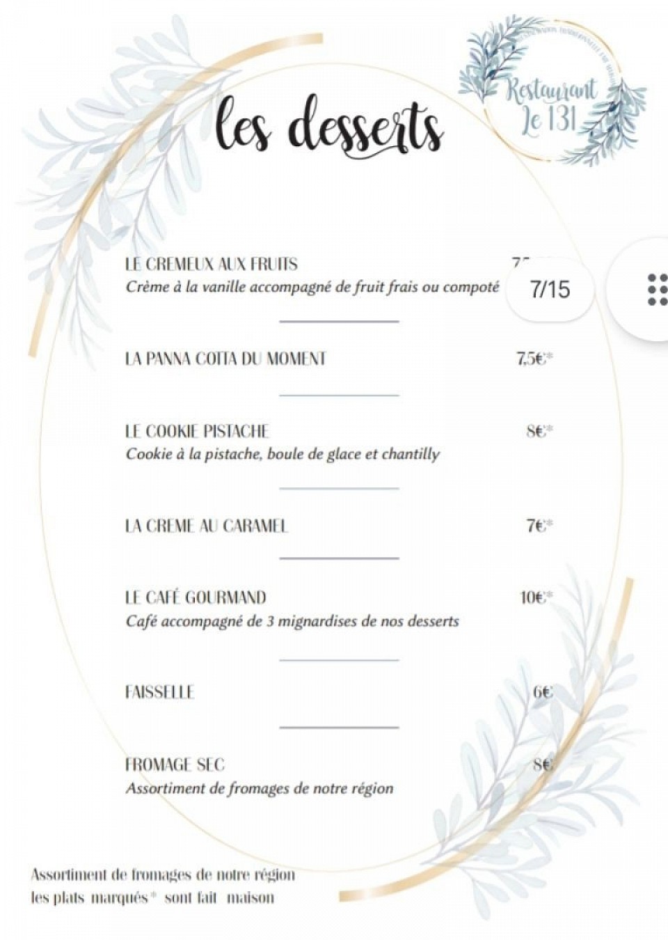 Les Desserts