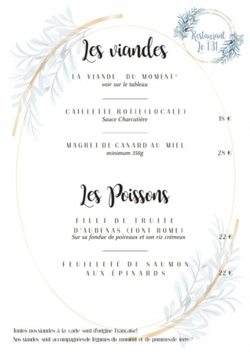 Les viandes et poissons