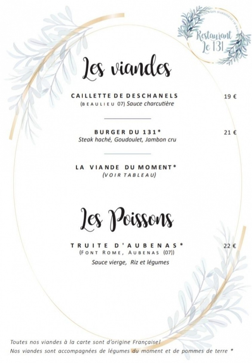 Les viandes et poissons