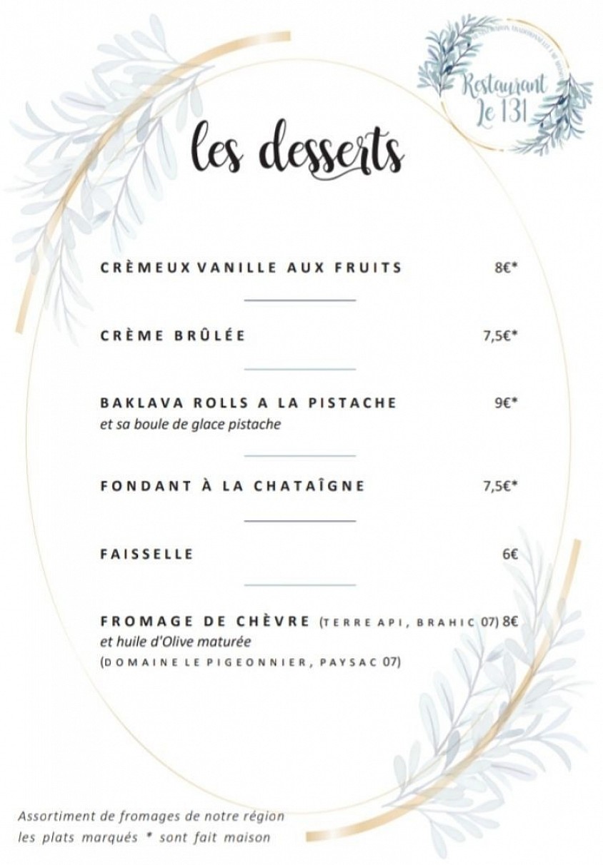 Les Desserts
